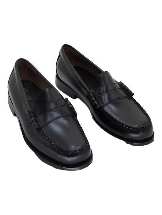 GH Bass Larson Weejuns Loafers Black Leather US 10M EU 43